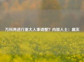 万科再进行重大人事调整？内部人士：属实