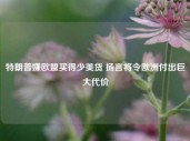 特朗普嫌欧盟买得少美货 扬言将令欧洲付出巨大代价