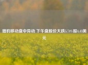 猎豹移动盘中异动 下午盘股价大跌5.74%报4.43美元