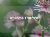 在华业务承压 苹果逆势跌近1%