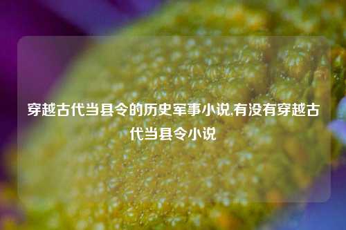 穿越古代当县令的历史军事小说,有没有穿越古代当县令小说