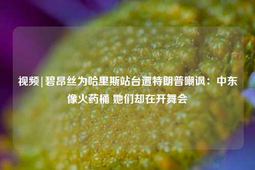 视频|碧昂丝为哈里斯站台遭特朗普嘲讽：中东像火药桶 她们却在开舞会