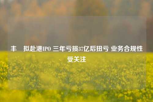 丰巣拟赴港IPO 三年亏损37亿后扭亏 业务合规性受关注