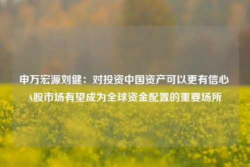 申万宏源刘健：对投资中国资产可以更有信心 A股市场有望成为全球资金配置的重要场所