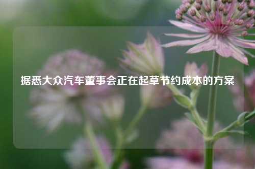 据悉大众汽车董事会正在起草节约成本的方案