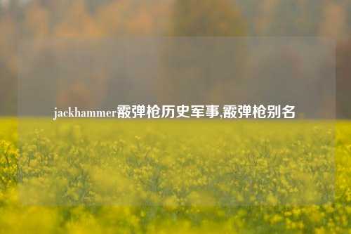 jackhammer霰弹枪历史军事,霰弹枪别名