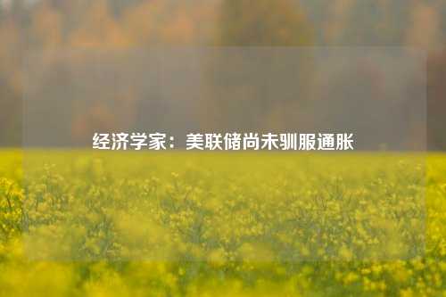 经济学家：美联储尚未驯服通胀