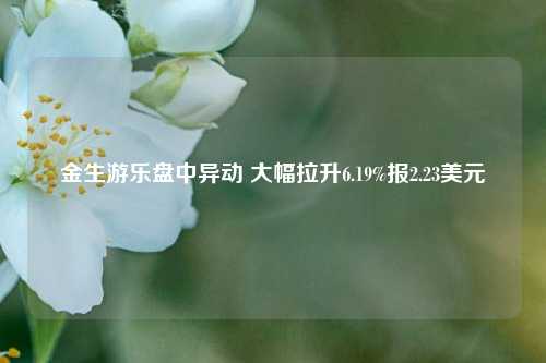 金生游乐盘中异动 大幅拉升6.19%报2.23美元