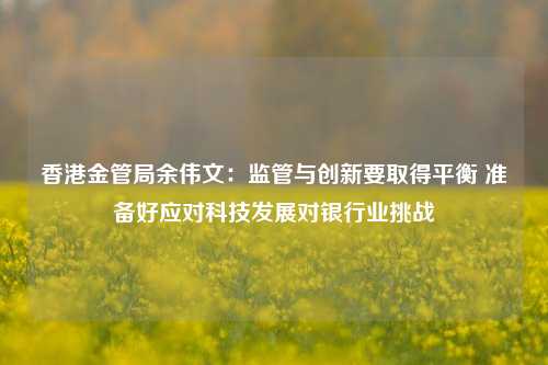 香港金管局余伟文：监管与创新要取得平衡 准备好应对科技发展对银行业挑战