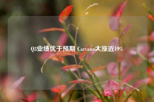 Q3业绩优于预期 Carvana大涨近19%