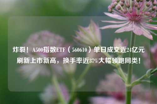 炸裂！A500指数ETF（560610）单日成交近24亿元刷新上市新高，换手率近37%大幅领跑同类！