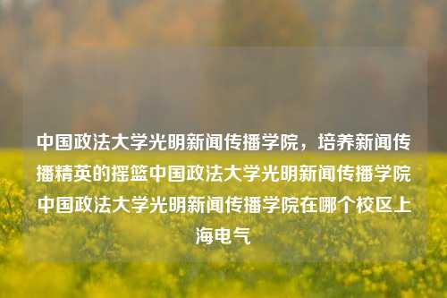 中国政法大学光明新闻传播学院，培养新闻传播精英的摇篮中国政法大学光明新闻传播学院中国政法大学光明新闻传播学院在哪个校区上海电气