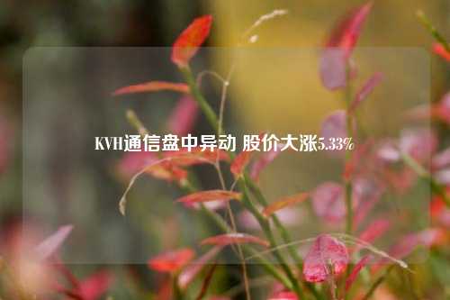 KVH通信盘中异动 股价大涨5.33%