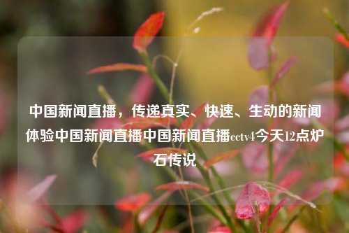 中国新闻直播，传递真实、快速、生动的新闻体验中国新闻直播中国新闻直播cctv4今天12点炉石传说