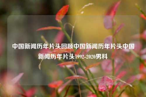 中国新闻历年片头回顾中国新闻历年片头中国新闻历年片头1992-2020男科