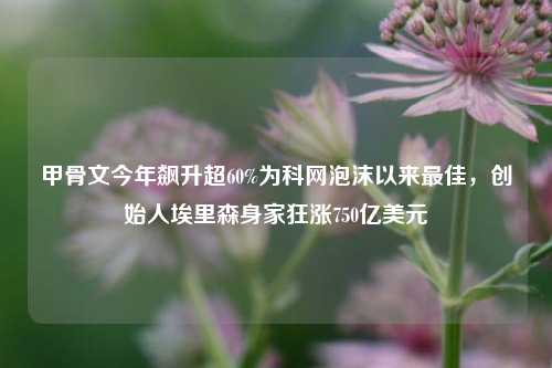 甲骨文今年飙升超60%为科网泡沫以来最佳，创始人埃里森身家狂涨750亿美元