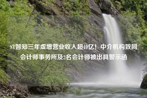 ST智知三年虚增营业收入超10亿！中介机构致同会计师事务所及2名会计师被出具警示函