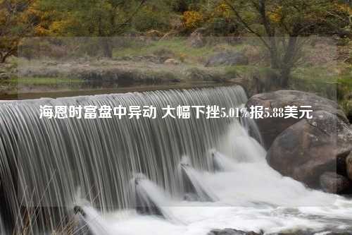 海恩时富盘中异动 大幅下挫5.01%报5.88美元