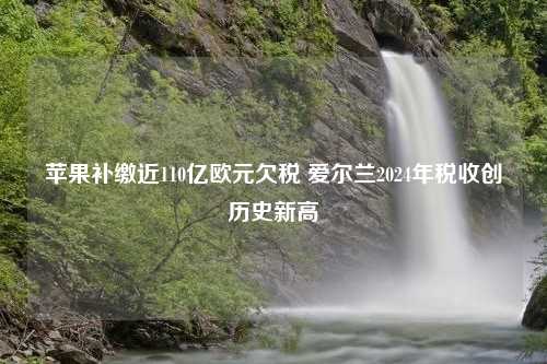 苹果补缴近110亿欧元欠税 爱尔兰2024年税收创历史新高