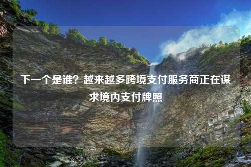 下一个是谁？越来越多跨境支付服务商正在谋求境内支付牌照